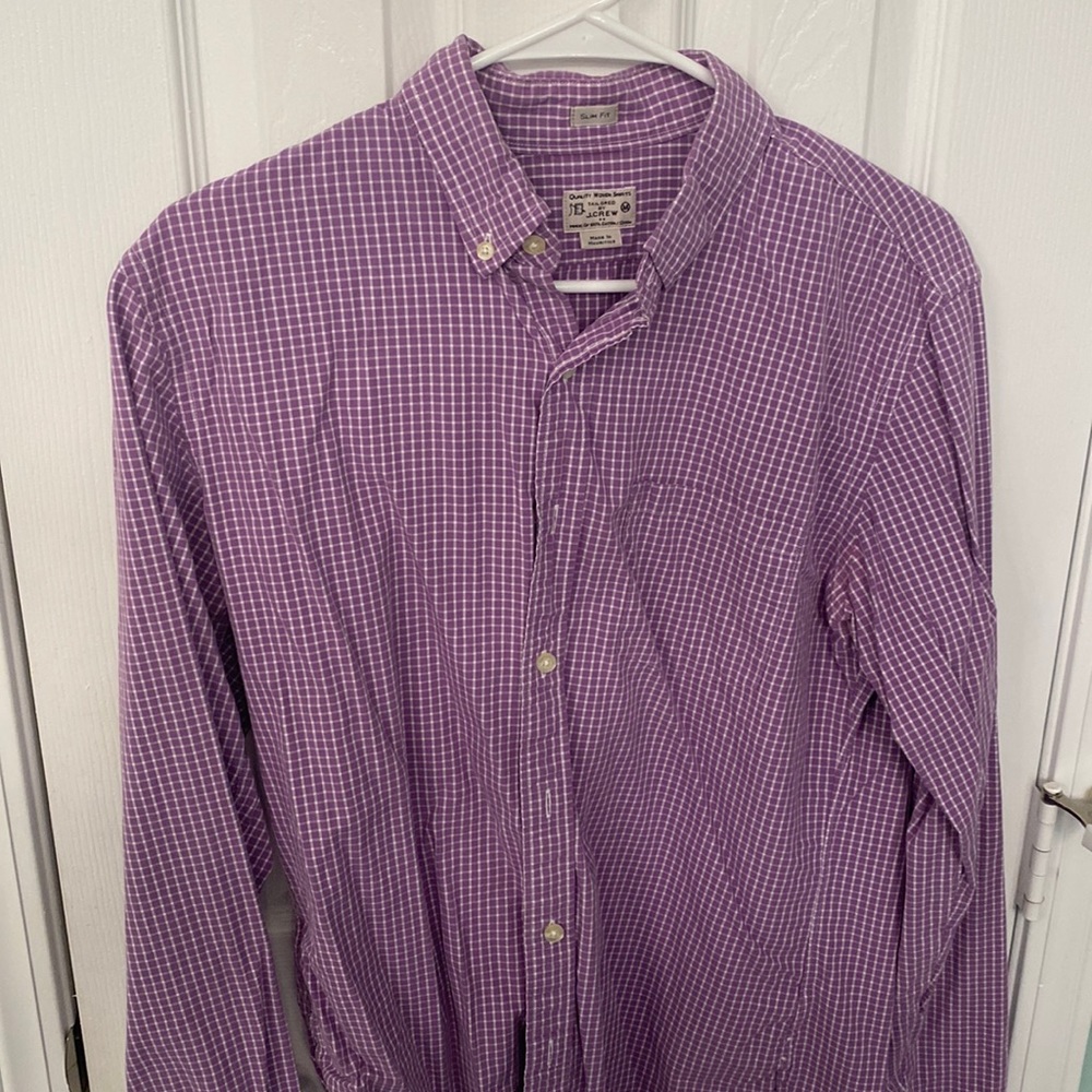 JCrew. Button down shirt. Size medium. Gently used. No flaws.